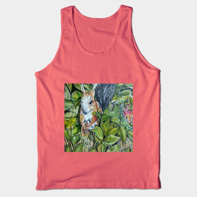 Squirrel Tank Top by mariasibireva